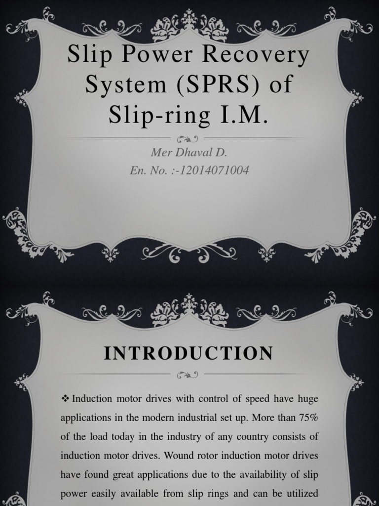 Slip Power Recovery in Induction Motors | PDF | Electrical Engineering ...