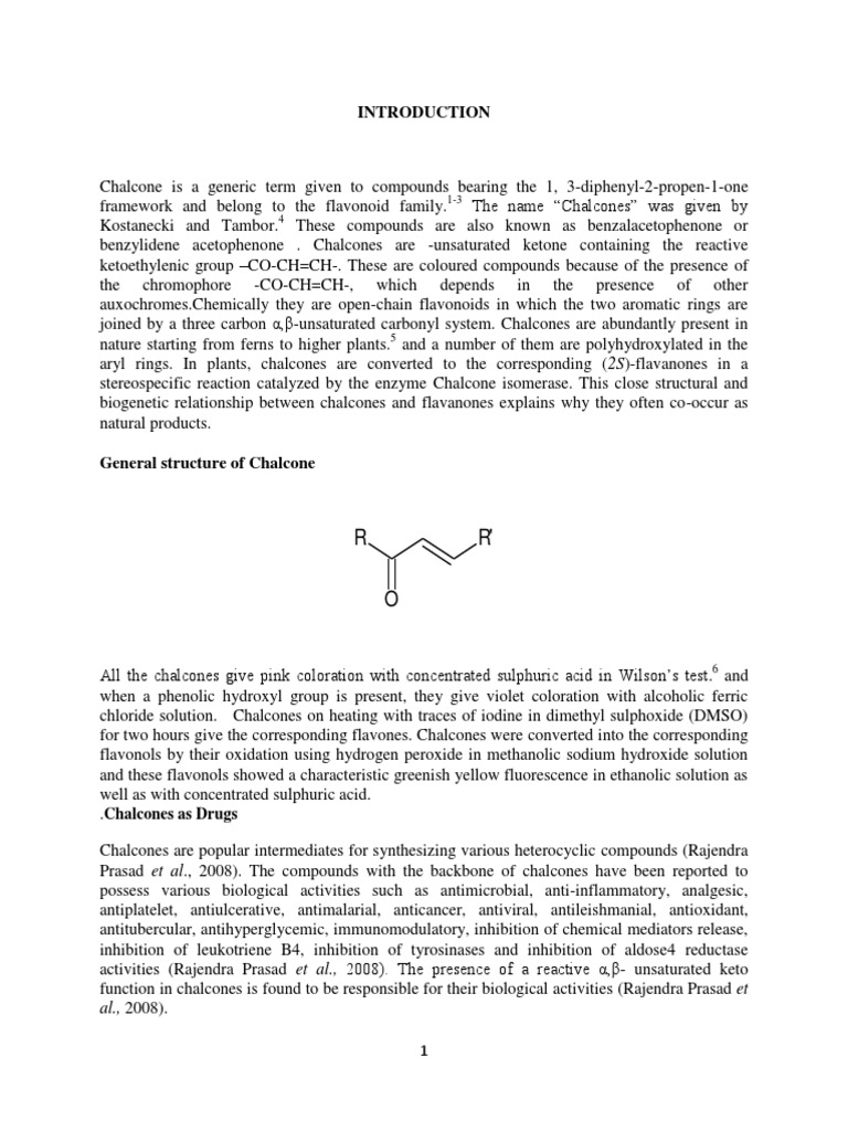 Synthesis of substituted chalcones image