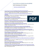 International Journal of Wireless & Mobile Networks (IJWMN) : Most Cited Articles - 2011