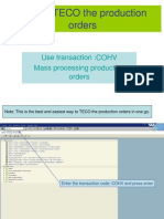 How To TECO The Production Orders - Murali Krishna Nookella