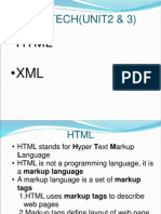 Webtech (Unit2 & 3) : - HTML - XML