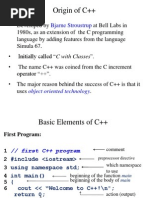 Origin of C++: Bjarne Stroustrup