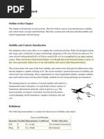 Stability and Control: Outline of This Chapter