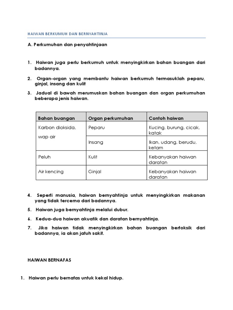 Haiwan Berkumuh Dan Bernyahtinja Pdf