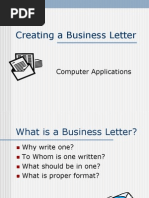 Creating A Business Letter