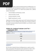 Syllabus For Combined Graduate Level Tier I Examination 2013