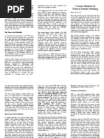 Pamphlet Various Methods of Natural Family Planning