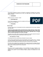 Hydrostatic Test Procedure PDF