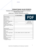 Formulir Pendaftaran PPSDMS Angk VI 2012 2013 - Revisi2