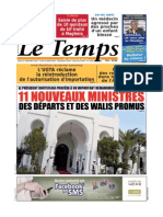 Le Temps d Algerie Du 12.09.2013