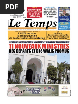 Le Temps D Algerie Du 12 09 2013 Abdelaziz Bouteflika Politique Mondiale