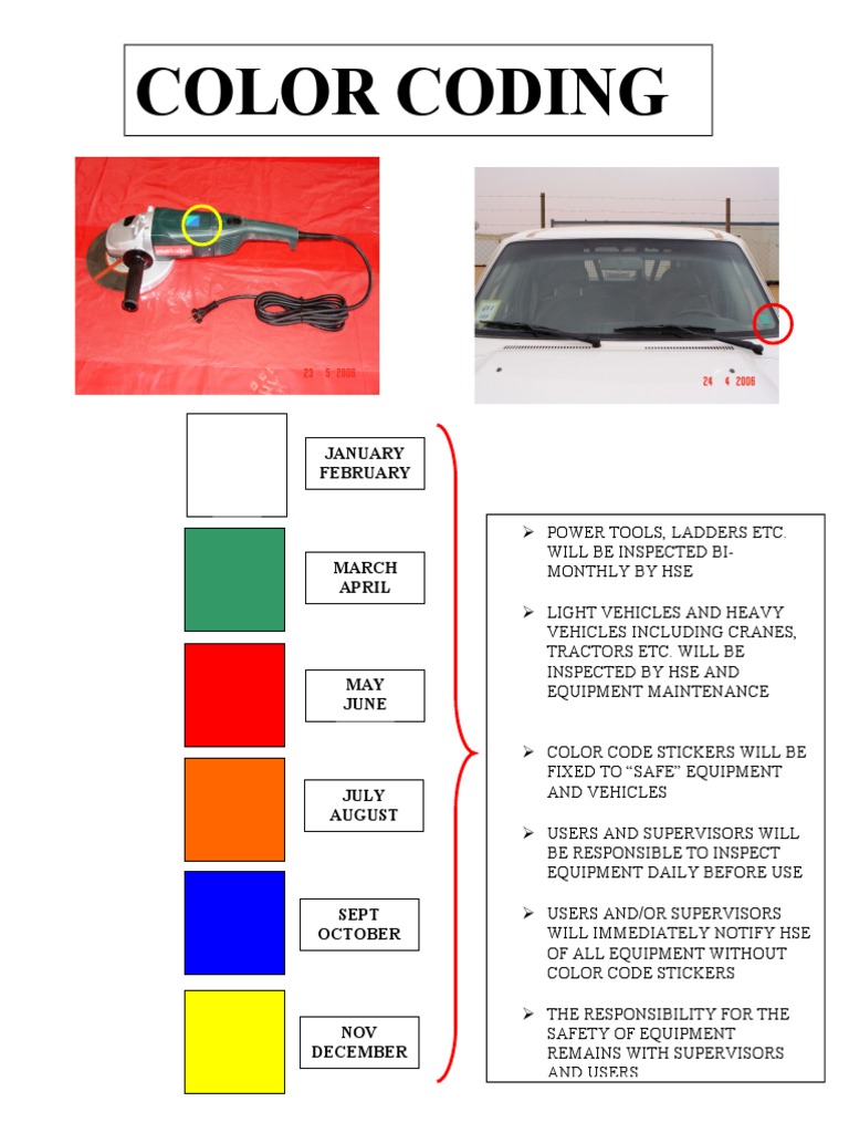 A Bimonthly Equipment Inspection and Color Coding Schedule to Ensure
