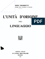 L'unità d'origine del linguaggio - A. Trombetti (1905)