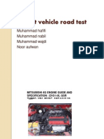 Carry Out Vehicle Road Test - EnGLISH