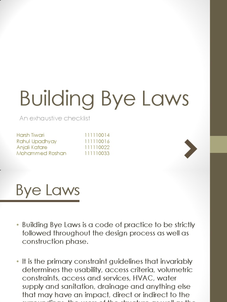 Building Bye Laws