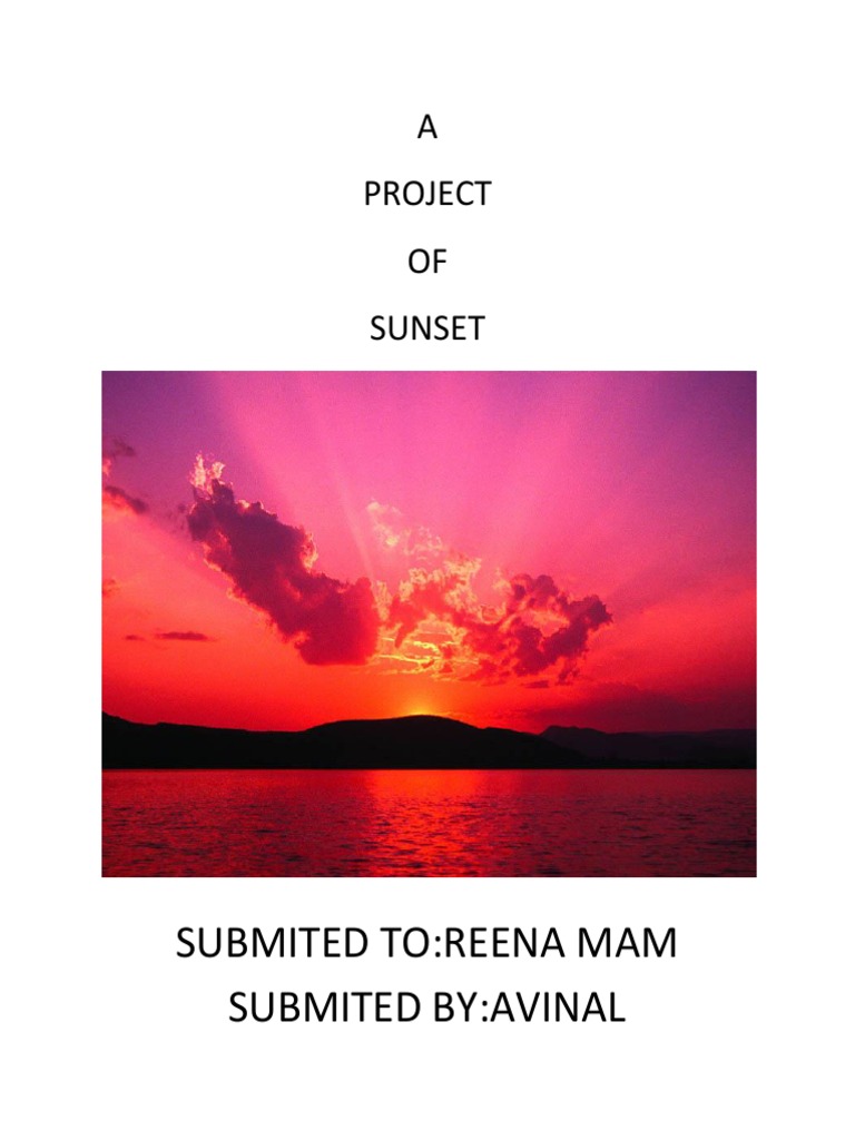 Sunset Project Submission by Avinal | PDF
