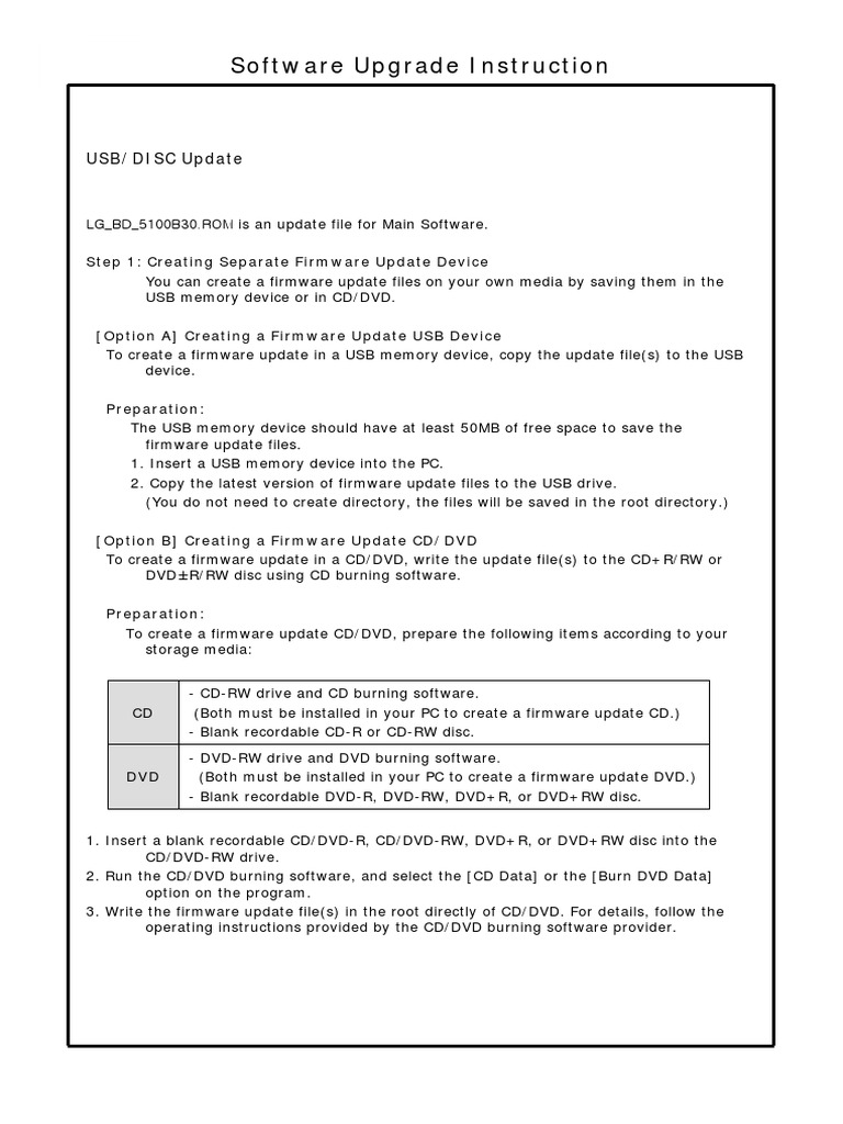 Philips DCM580/12 DVD Firmware Update Guide | PDF | Usb Flash Drive | Dvd