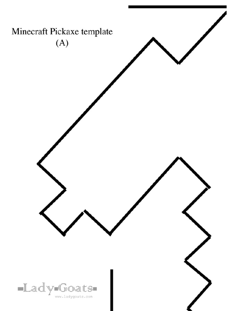 LadyGoats Minecraft Pickaxe Template