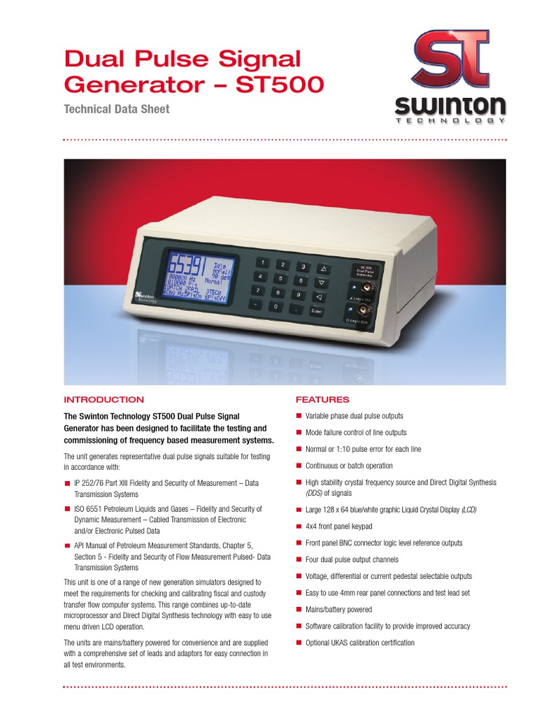 ST500 Dual Pulse Signal Generator | PDF | Liquid Crystal Display ...