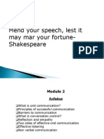 Mend Your Speech, Lest It May Mar Your Fortune-Shakespeare