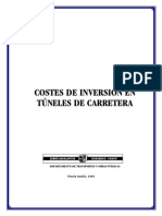Costos de Inversion en Tuneles de Carreteras