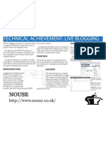 Best Technical Achievement - Live Blogging - Nouse