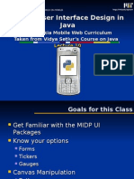 Mobile User Interface Design in Java