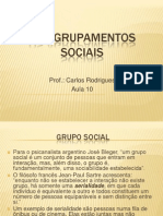 Os Agrupamentos Sociais