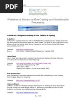 Websites Books Eco Dyeing Processes