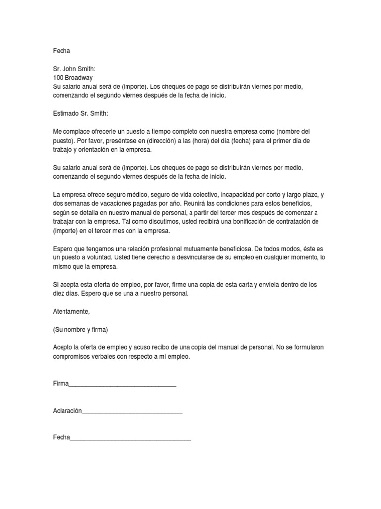 Carta Propuesta Salario Seguro Prueba gratuita de 30 días Scribd