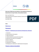 Guias para la Elaboración del Análisis de Vulnerabilidad de Sistemas de Abastecimiento de Agua Potable y Alcantarillado Sanitario 6