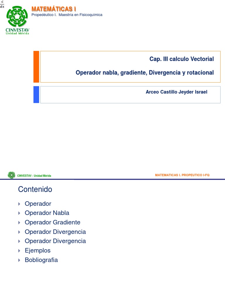3-6 Operador Nabla y Gradiente | PDF