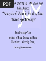 Analysis of Water in Food by Near Infrared Spectroscopy