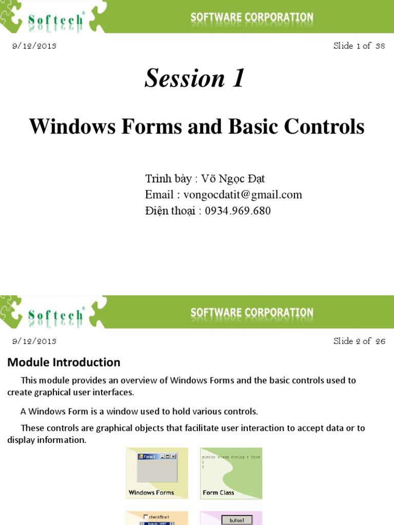 Windows Forms: Basic Controls Overview | PDF | Graphical User ...
