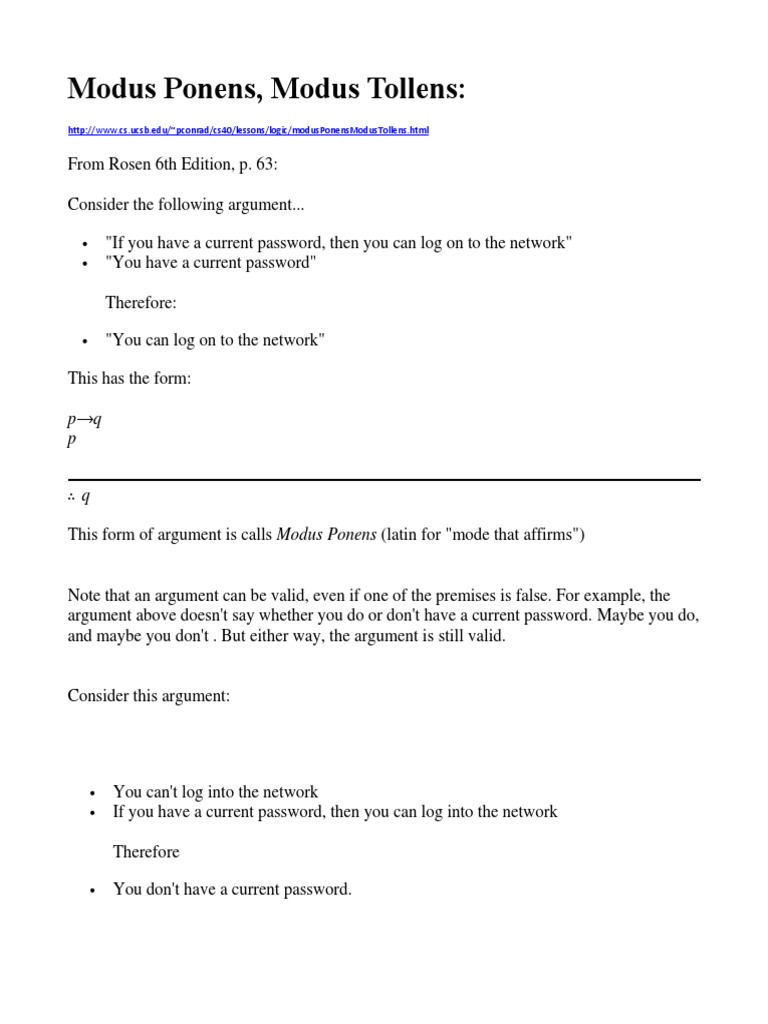 Modus ponens modus tollens image