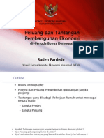 Peluang Dan Tantangan Pembangunan Ekonomi Di Periode Bonus Demografi