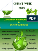 Science Week 2013: Career in Environmental & Earth Sciences