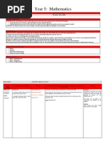 Maths Plan