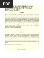 Download Pengaruh Kualitas Pelayanan Puskesmas Terhadap Tingkat Kepuasan Pasien by Firman Adriansyah SN167841979 doc pdf