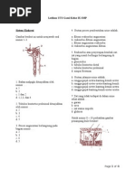 Soal Latihan UTS Gasal Kelas IX SMP (Ekskresi-reproduksi)