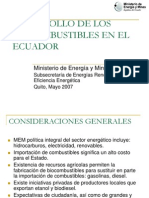 Desarrollo de Los Biocombustibles en Ecuador Mayo07