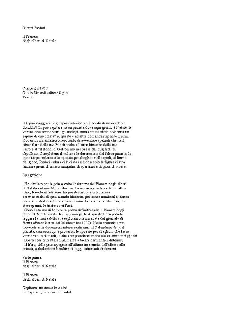 Rodari Poesie Di Natale.Il Pianeta Degli Alberi Di Natale