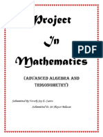 Project in Mathematics: (Advanced Algebra and Trigonometry)