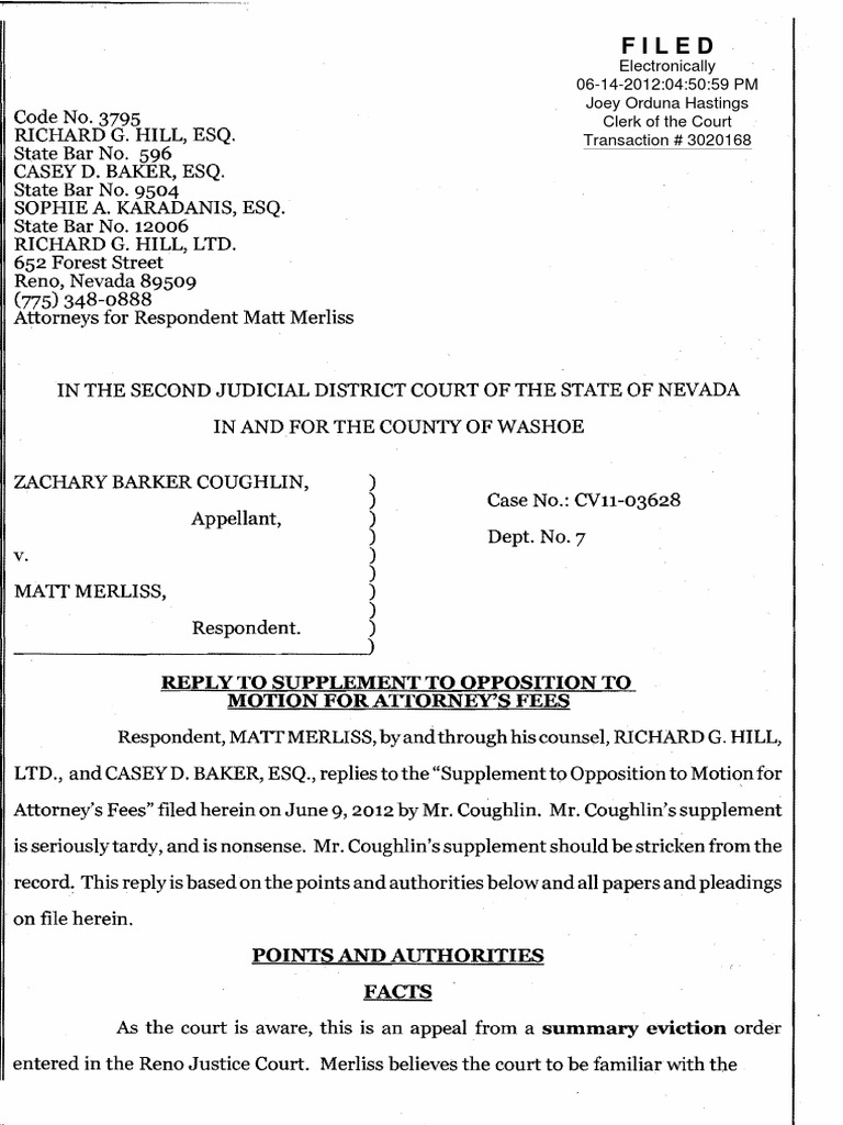 Reply to Motion for Attorney's Fees | PDF | Lawyer | Vexatious Litigation