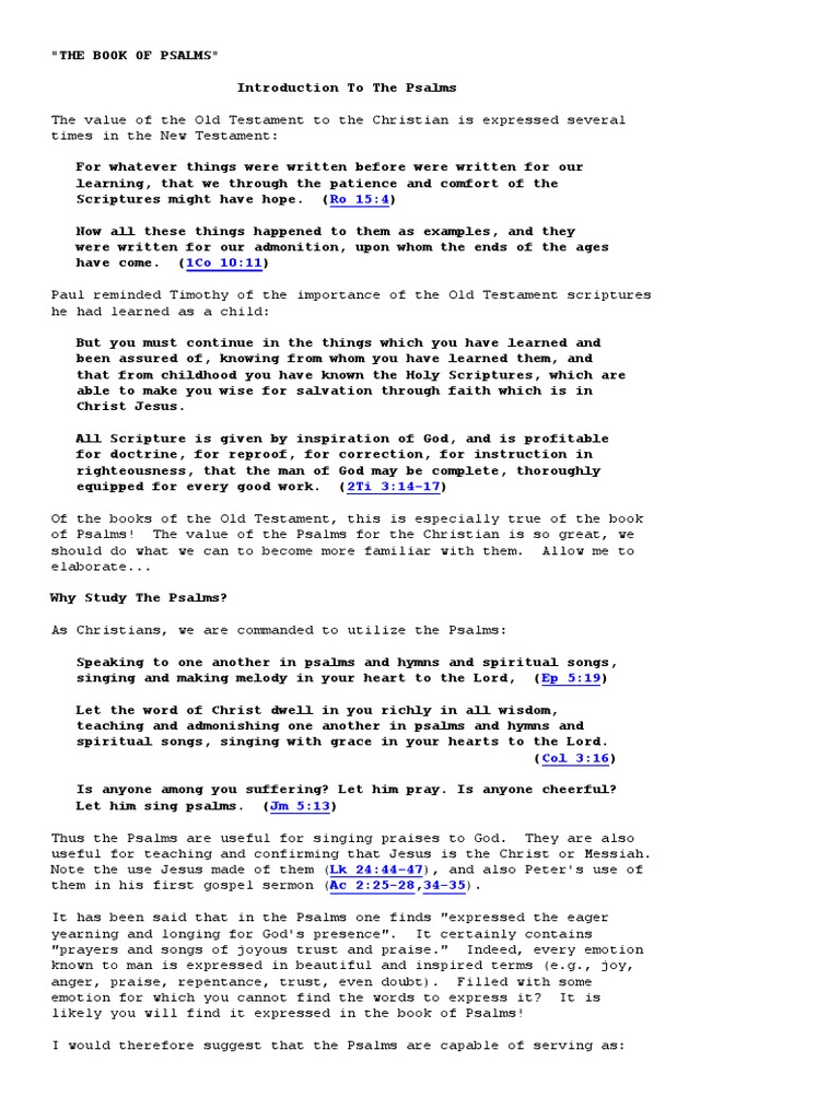 The Book of Psalms | PDF | Psalms | Jesus