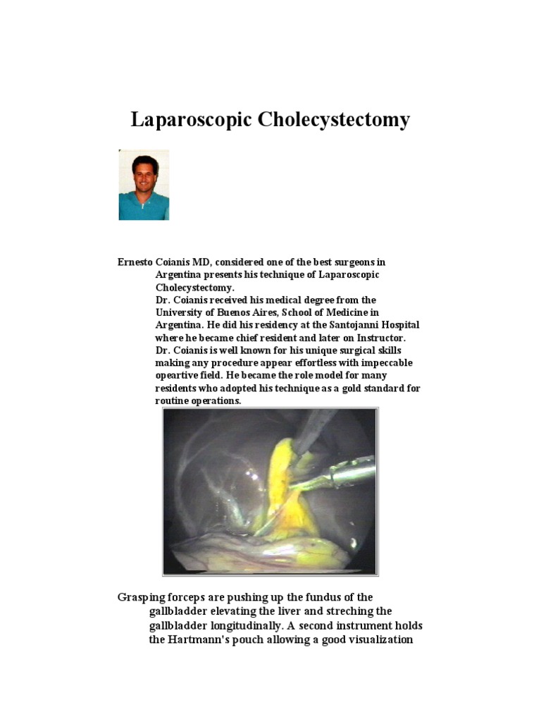 Laparoscopic Cholecystectomy Technique | PDF | Gallbladder | Digestive ...