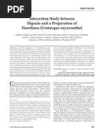 Interaction Study Between Digoxin and A Preparation of Hawthorn (Crataegus Oxyacantha)