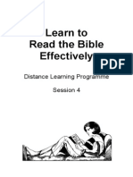 Learn To Read The Bible Effectively: Distance Learning Programme Session 4