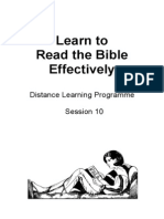 Learn To Read The Bible Effectively: Distance Learning Programme Session 10