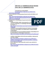 La Prevención de La Criminalidad Desde La Perspectiva de La Criminología